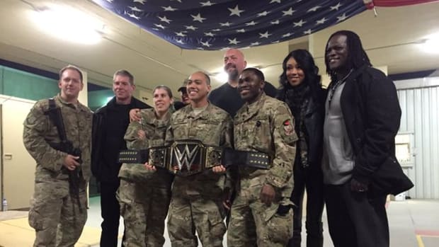 Vince McMahon Meets Troops