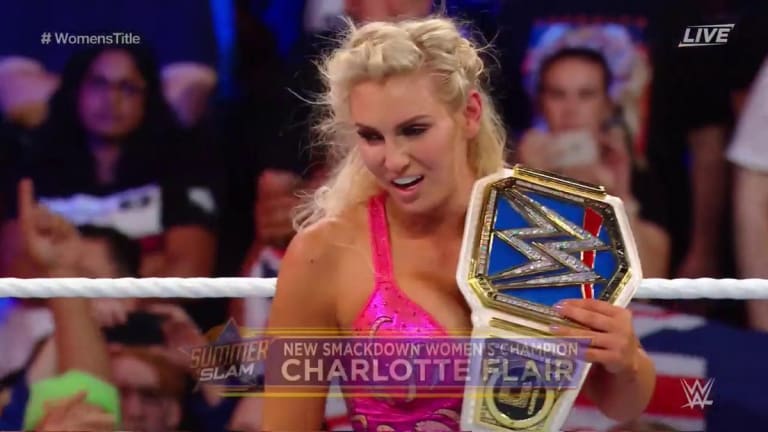 Charlotte Flair Wins the Smackdown Women's Title