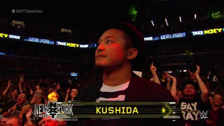 KUSHIDA is Introduced to the Live Crowd at TakeOver