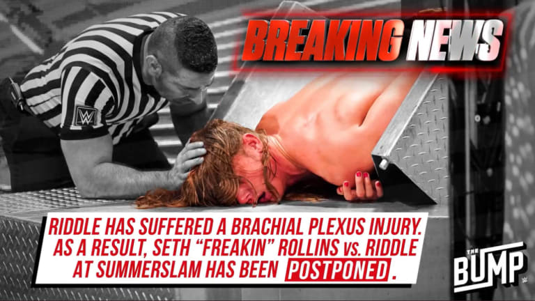 Seth “Freakin” Rollins vs Riddle SummerSlam match postponed