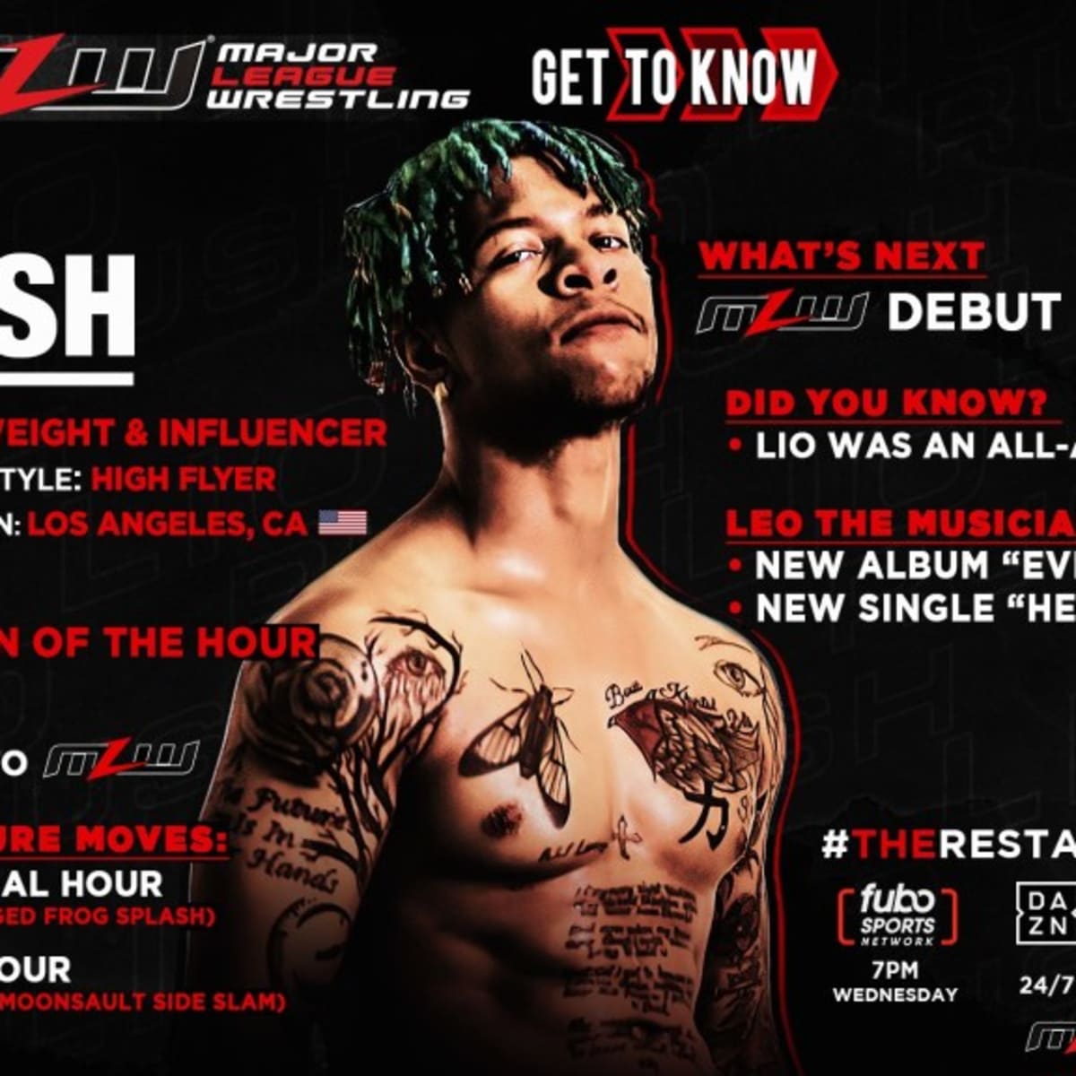 Lio Rush Announced for MLW Restart - WWE Wrestling News World