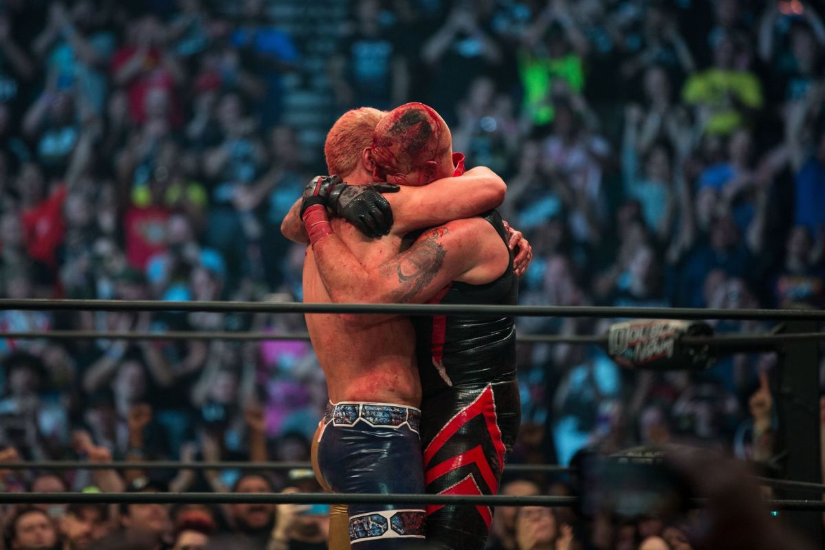 Brothers embrace Photo Credit AEW