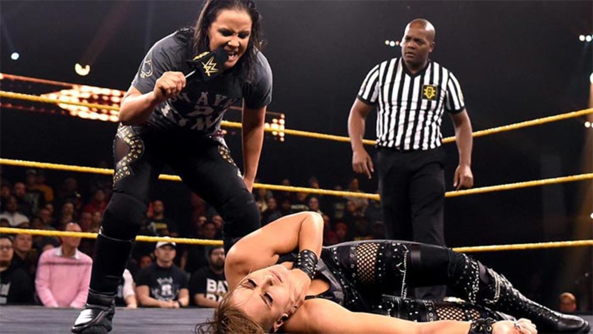 Shayna Baszler will defend her title against Rhea Ripley as a result of last night's NXT